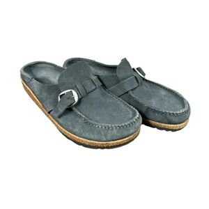Birkenstock Buckley Gray/Blue Suede Loafers